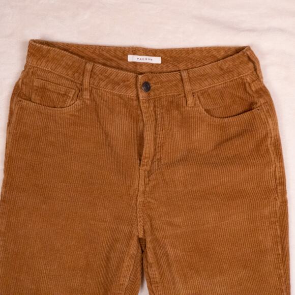 PacSun Brown Corduroy Mom Jeans Size 28 Camel Baggy Relaxed Leg Pants - Picture 3 of 9